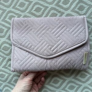 Bagsmart Quilted Dusty Pink Travel Jewelry Organizer